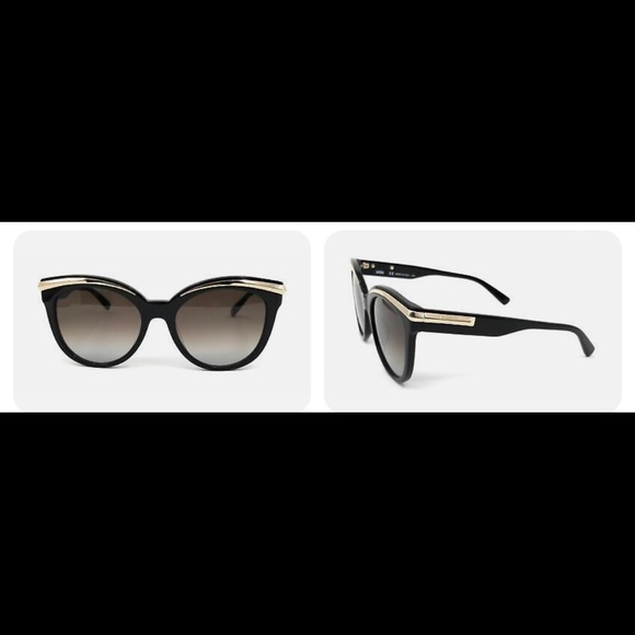 MCM 55mm Cat Eye Black & Gold Sunglasses Brand New includes case - Picture 3 of 3
